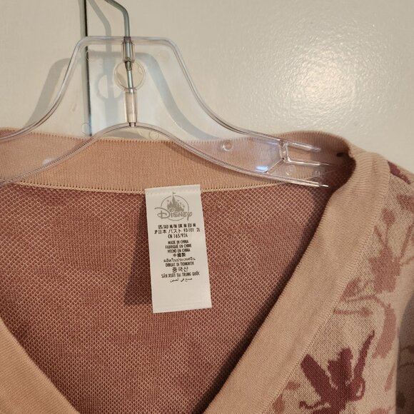 Disney Peter Pan Tinkerbell Pink Crop top cardigan sweater - Picture 3 of 4